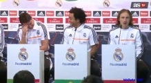 Marcelo, Ronaldo, Modric laughing