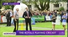 William and Kate bowl each other over with a game of cricket
