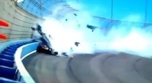 Indycar 2014 Fontana Practice Crash Andretti Kimball Aleshin
