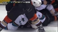 Anaheim Ducks vs San Jose Sharks Brawl (10/26/14)
