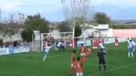 Gol de escorpión portero Sariñena
