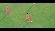 Fabian Orellana Red Card throw grass Sergio Busquets 2015
