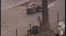 Shooting to people in Kiev