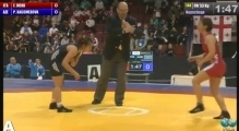 EC2014 / Franceska Mori (İTA) - Patimat Bagomedova (AZE) - FW 53 kg repechage match
