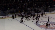 New York City Cops and Firemen Brawl at Charity Hockey Game mp4
